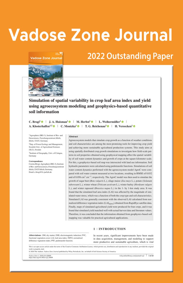 Vadose Zone Journal tweet media