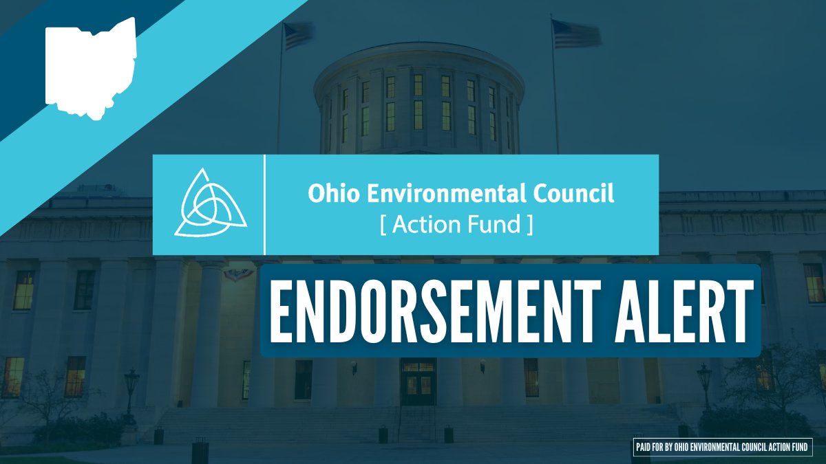 OECActionFund's tweet photo. We need strong leaders across the state who will work to secure a healthier environment for all who call Ohio home.

That’s why we’re thrilled to announce additional #ClimateCandidate endorsements ahead of the November 8th General Election.

https://t.co/uoYOAxA0Fn https://t.co/Y5cTAiyvvB