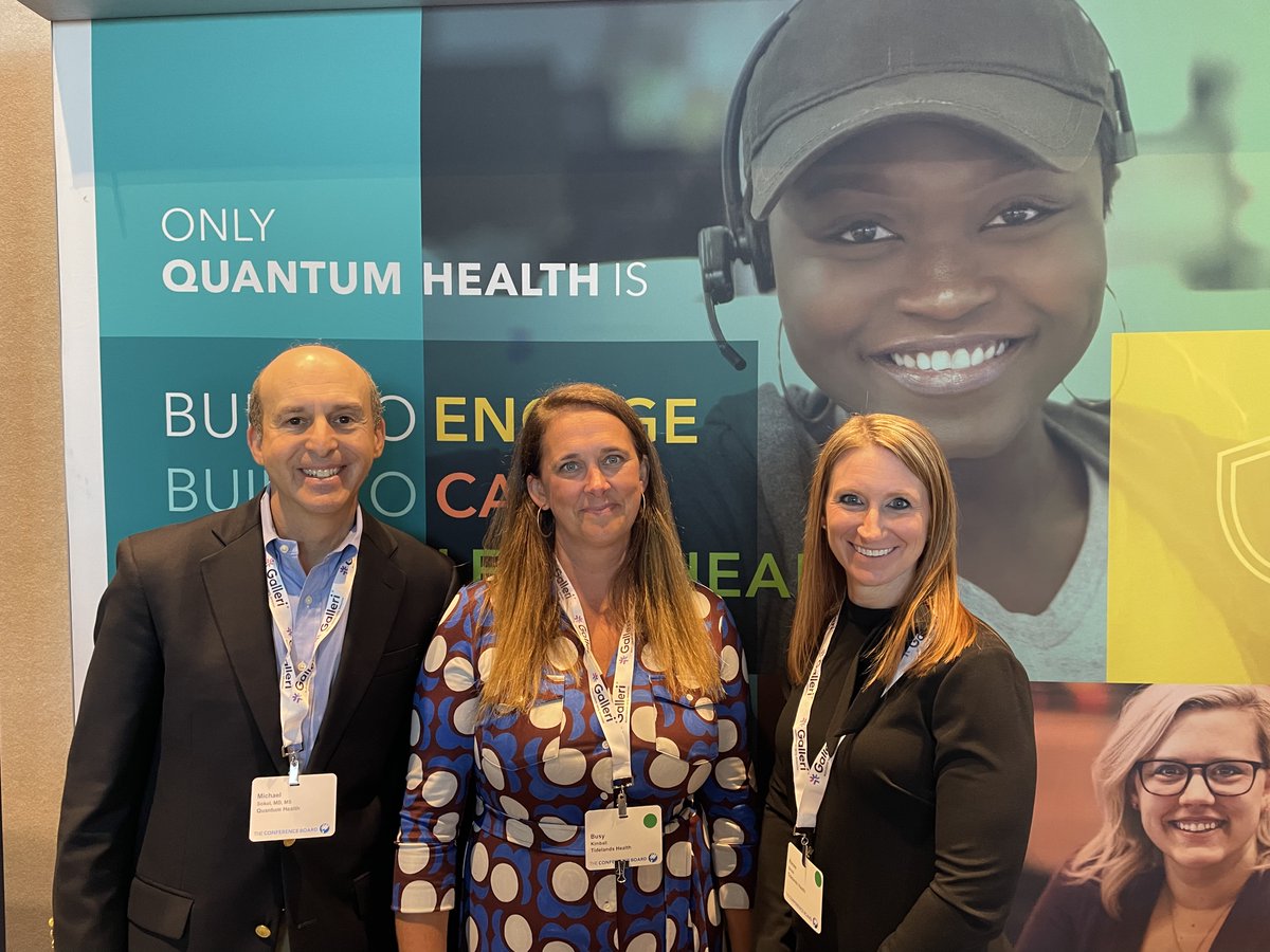 QuantumHealth1's tweet photo. Thank you, Busy Kimball and Renee Shore of @TidelandsHealth, and our own @MichaelSokolMD1 for sharing your stories and participating in an engaging discussion on employee wellbeing. If you’re at IBI/Conference Board, stop by our booth! #NavigationIsEssential https://t.co/W3sRBLLJYr