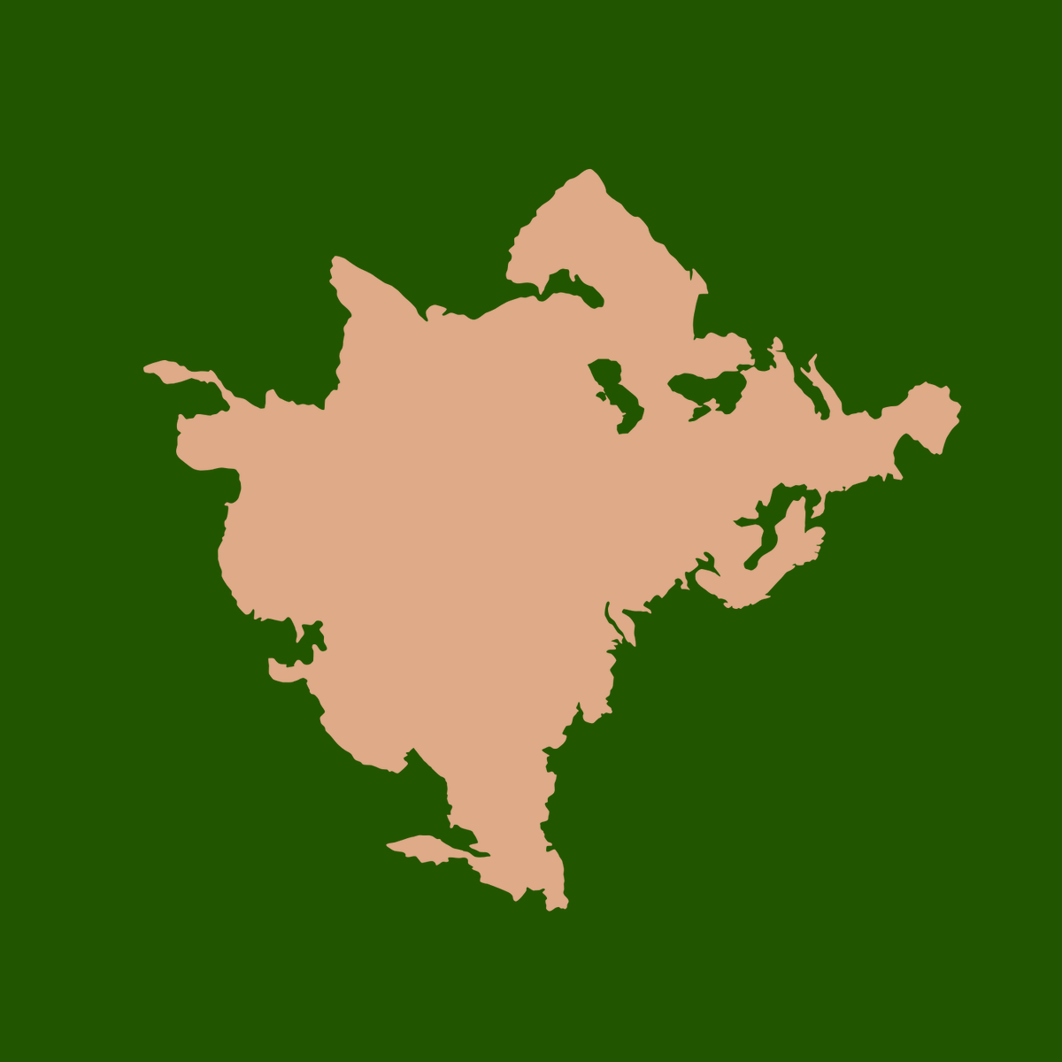 orbigraphia's tweet photo. What's the true shape of Eurasia? Couldn't find a good #map so I made it myself. Azimuthal equidistant #projection centered on 46N 80E. Just the landmass without islands and distortions caused by overused orientation and projection conventions.  The result is a bit surprising. https://t.co/RGPt7PTsvC