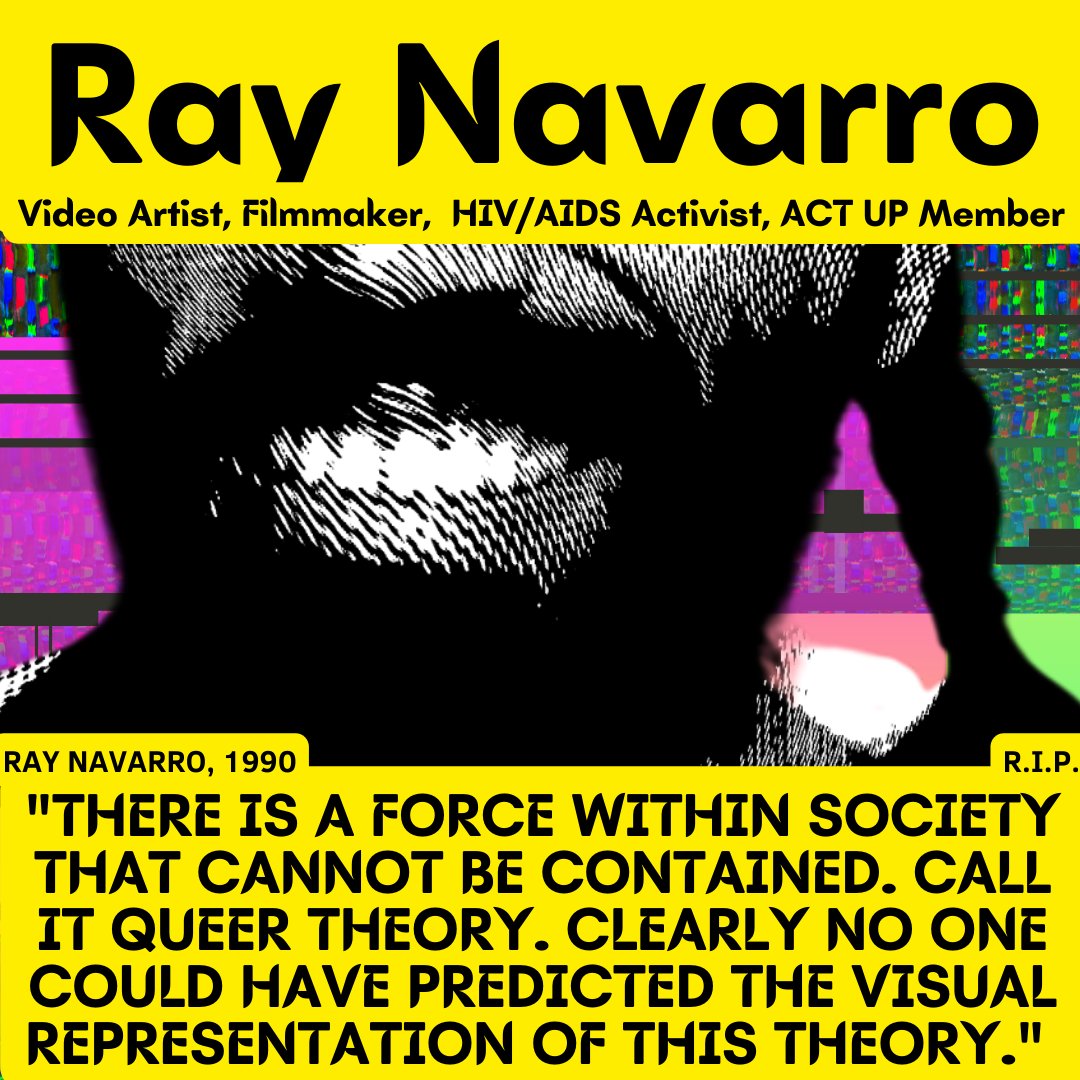 gensXprof's tweet photo. Ray Navarro Endures. 
#raynavarro #actup #hivaids #latinx #latinxheritagemonth #latine #lgbt #queer #queertheory #criticaltheory #feministtheory #feminism #actvism #art #performanceart #wgss #genderstudies #nmsu https://t.co/Uxd40wBQBA