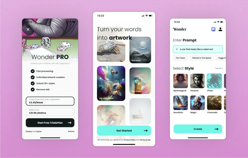 Wonder iOS app - 26 screenshots screenlane.com/post/ios/wonde…