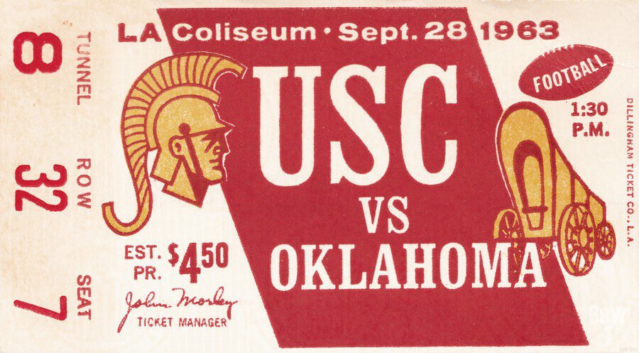 59 years ago today. No. 3 OU won at No. 1 USC, 17-12. A 105-degree day brought out just 39,345 to the Coliseum and Bud Wilkinson’s team collected a win in the first matchup between the Sooners and Trojans.