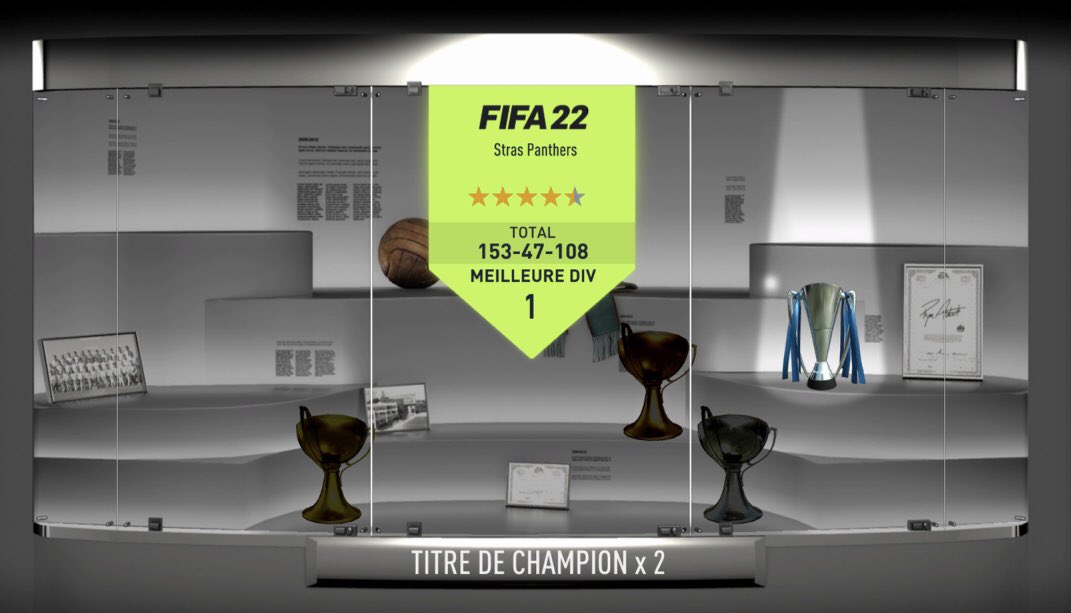 Palmarès de Stras Panthers sur fifa 22: