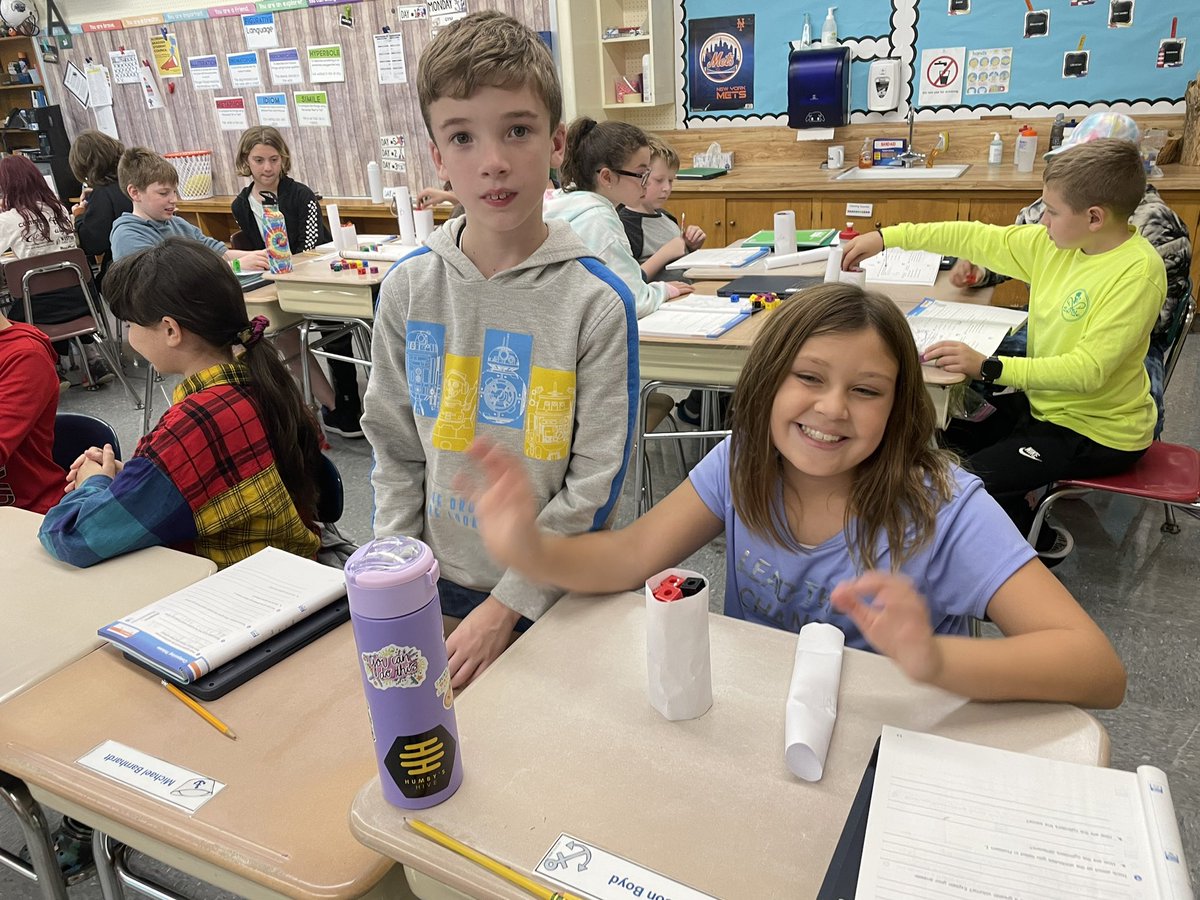 Our 5th graders are investigating volume #GCPride