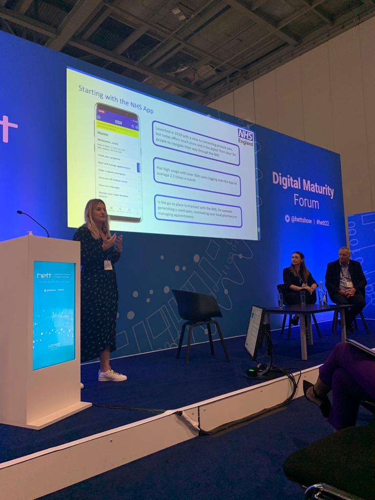 Great afternoon at <a href="/HETTShow/">HETT Show</a> talking Wayfinder and NHS App with Pip Hodgson and Ian Frost, exploring how this work can support elective recovery and digitise the waiting list #HETT22 #HETT2022 #HETT <a href="/NHSTransform/">Transforming health and care</a>