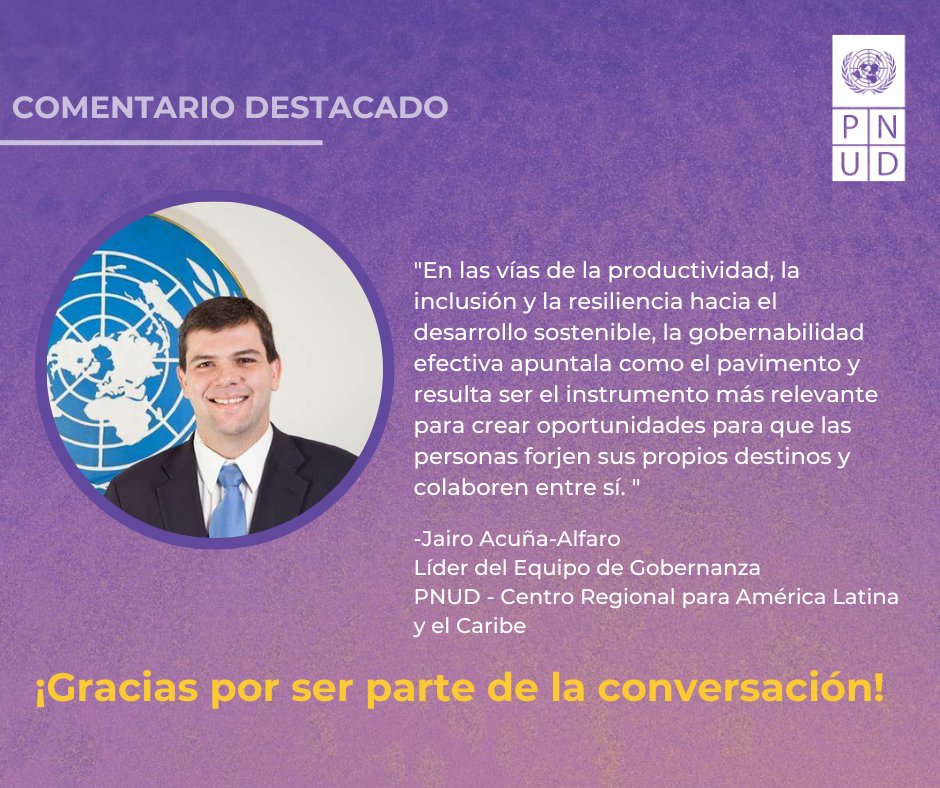 PNUD_ALGenera's tweet photo. Seguimos con la consulta interna #SparkBlue “Hacia Una Estrategia Regional De Igualdad De Género Del
@PNUD en América Latina y Caribe”
Compartimos comentarios destacados sobre la semana de: Gobernanza efectiva🏛️✅
¡Gracias a todos y todas por sus valiosos aportes! https://t.co/jyeGezVXFr