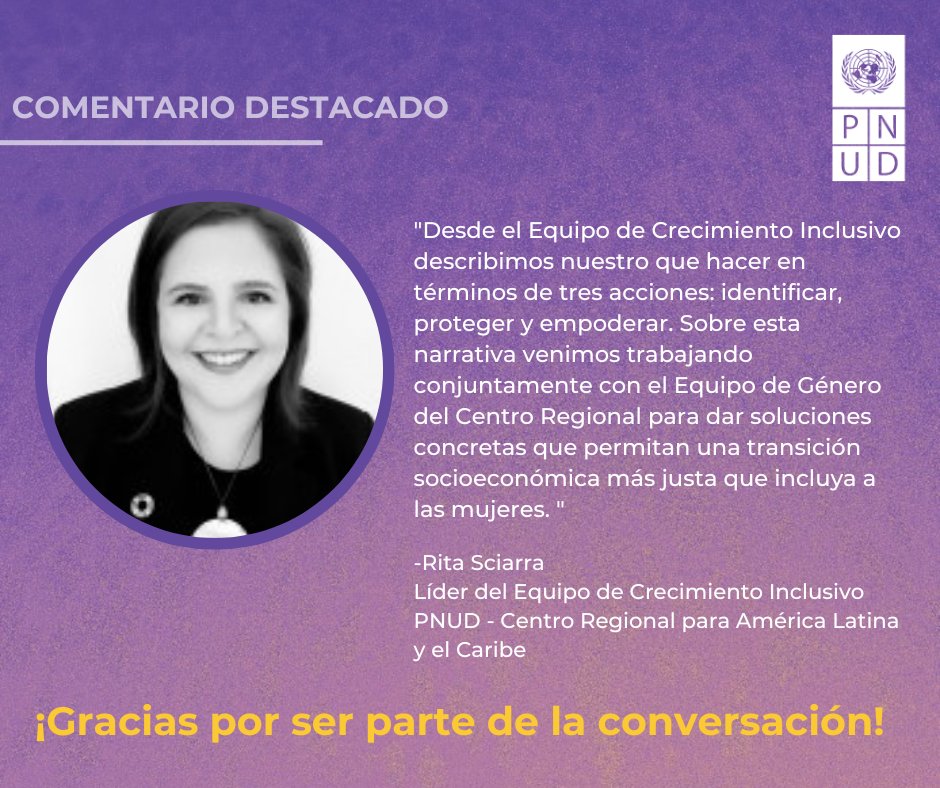 PNUD_ALGenera's tweet photo. Seguimos con la consulta interna #SparkBlue “Hacia Una Estrategia Regional De Igualdad De Género Del
@PNUD en América Latina y Caribe”
Compartimos comentarios destacados sobre la semana de: Gobernanza efectiva🏛️✅
¡Gracias a todos y todas por sus valiosos aportes! https://t.co/jyeGezVXFr