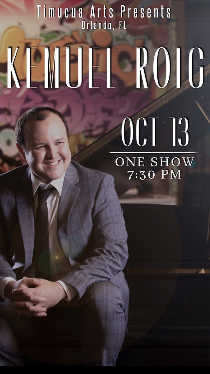 kemuelroig's tweet photo. I’ll be performing with my group this coming October 13th at the beautiful @timucuaarts in Orlando, FL at 7:30PM. It’s a Thursday night, and it will be a very fun night!
Tickets are now available. (Link on bio)
@hilario__bell @lowellringel #kemuelroig #orlando #timucua https://t.co/Dce96zWeID