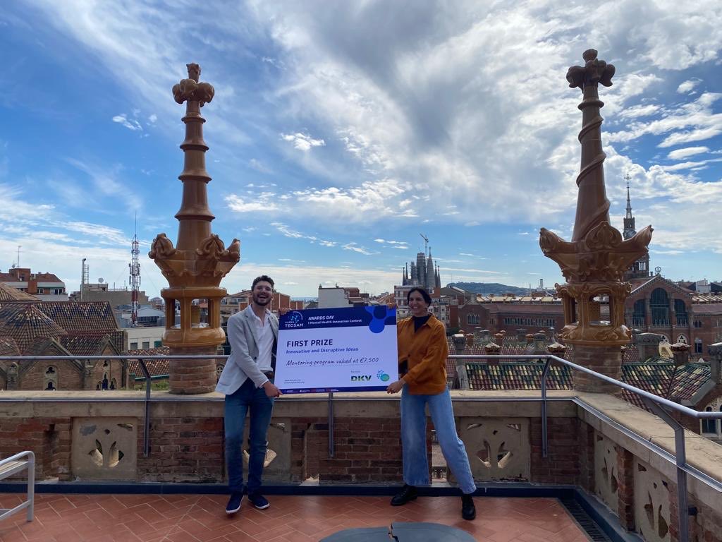 DiegoJPalao's tweet photo. First Prize at Mental Health Innovation Contents to the project “ICURE, mental health Rehab at ICU” from ⁦@I3ptT⁩ ⁦@parctauli⁩ @g29⁦@CIBERSAM_029⁩ #TECSAM Award day: Congrat team!! https://t.co/sPLLfVsvIL