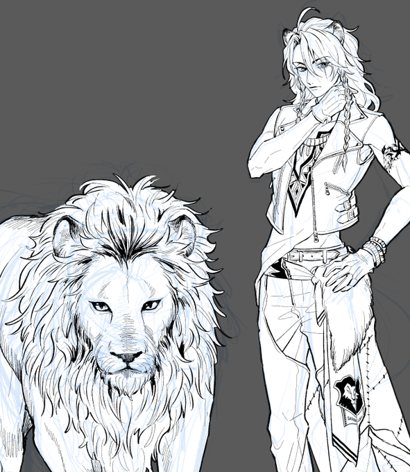 「lion long hair」 illustration images(Latest)