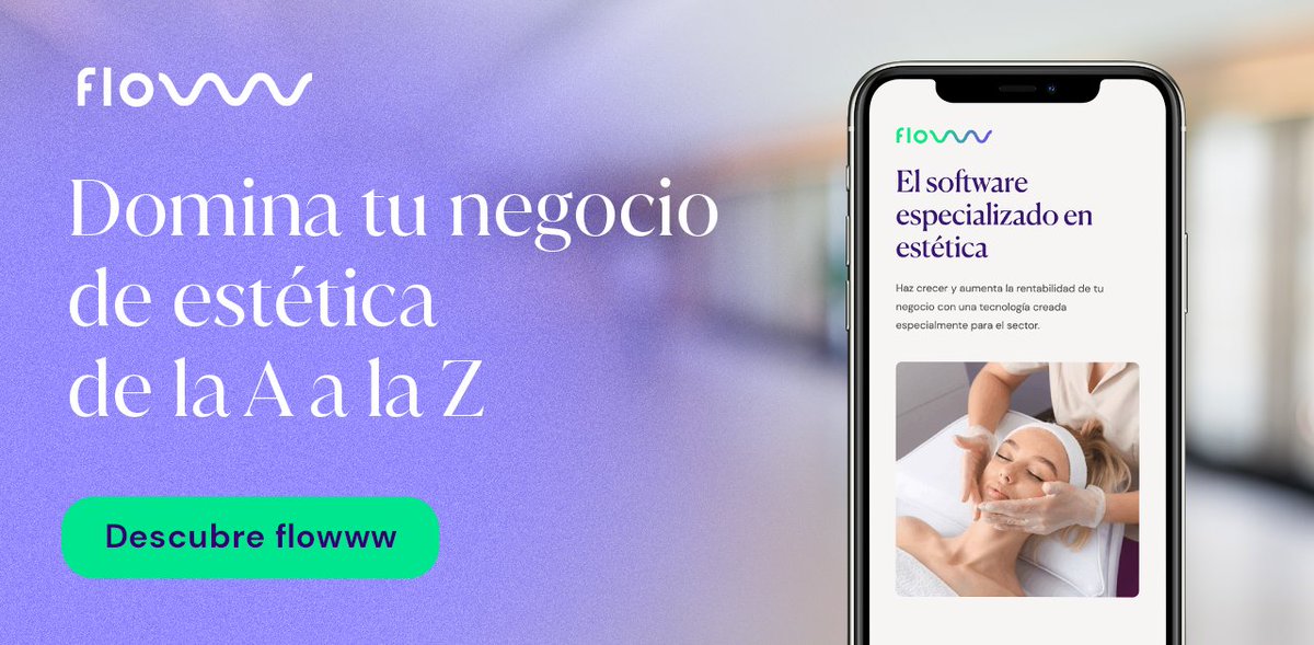 flowww_es's tweet photo. Tu centro de estética requiere de la tecnología especializada de flowww. 📲 Domina tu negocio de la A a la Z. Si deseas saber cómo... ¡Agenda una consultoría especializada! 🚀 https://t.co/996wNvYsmU
#flowww #ecosistemadigital #estetica #negociosdeestetica #gestion #tecnologia https://t.co/vCKK2Ixi06
