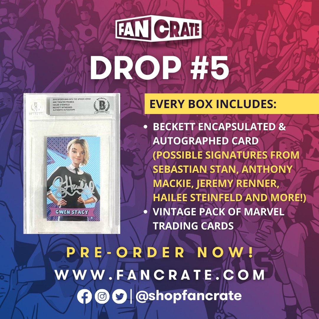 shopfancrate's tweet photo. Superhero fans, rejoice! FanCrate Drop #5 has landed! Pre-order NOW at https://t.co/RZRRMYb5W9. 🦸‍♂️ https://t.co/66k7E9H3bY