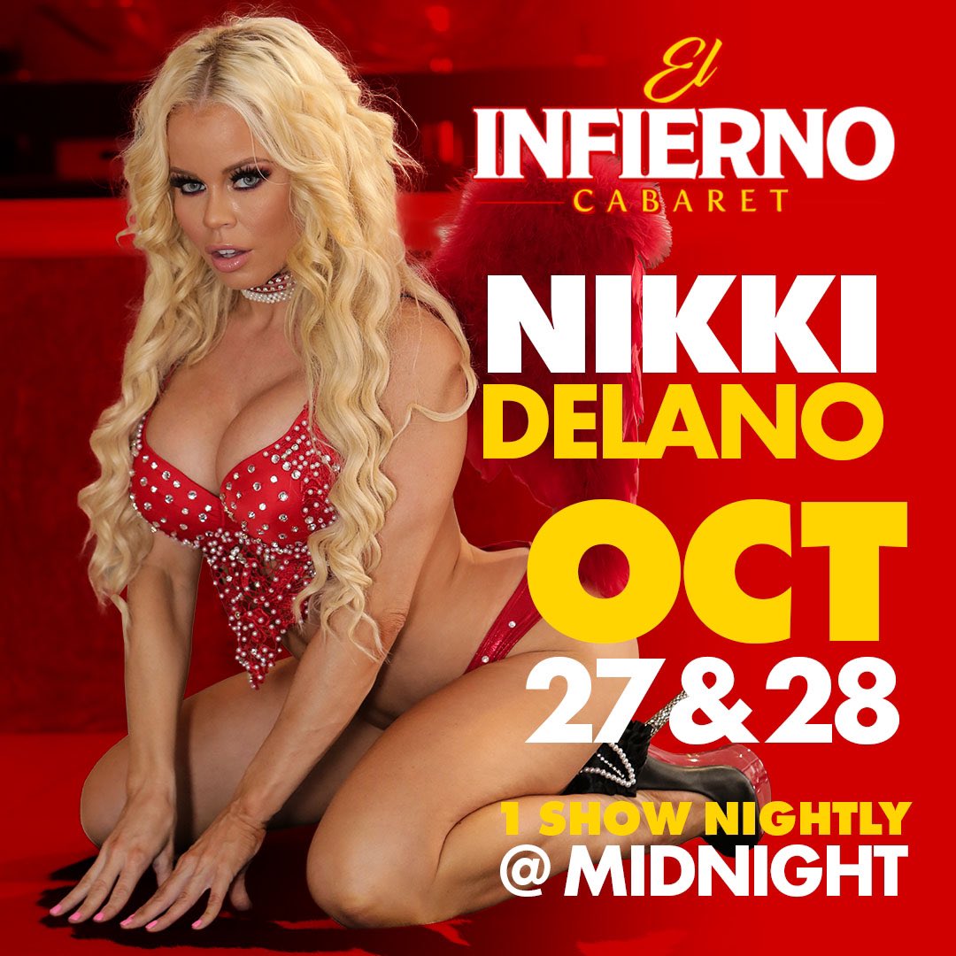 ElInfiernoLV's tweet photo. 🎃COMING UP🎃

Adult film star @NikkiDelano is taking over El Infierno Halloween weekend👻 Don’t miss her nightly stage show at midnight🕛 Visit👉https://t.co/8anA1GTNDf for details.

#NikkiDelano
#ElInfiernoLV
#VegasLatinos
#VegasPromoter https://t.co/rSqoBLuLNj