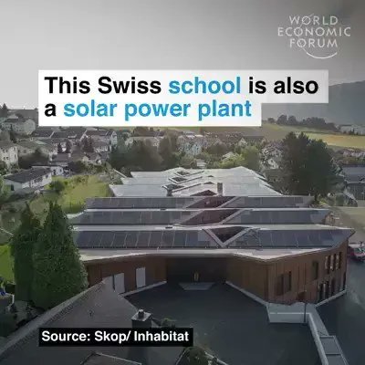 This school runs on #solar, is made from sustainable materials, &amp; produces enough energy to power itself &amp; the 50 homes around it. RT if every school get a solar upgrade.

We have the solutions. Implement them #ActOnClimate

#climate #energy #renewables #GreenNewDeal