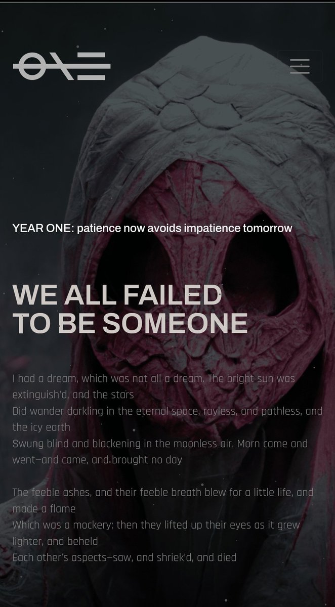 #YearOne begins today

No-one.io 
t.me/NoOne_Portal

#NoOneReborn