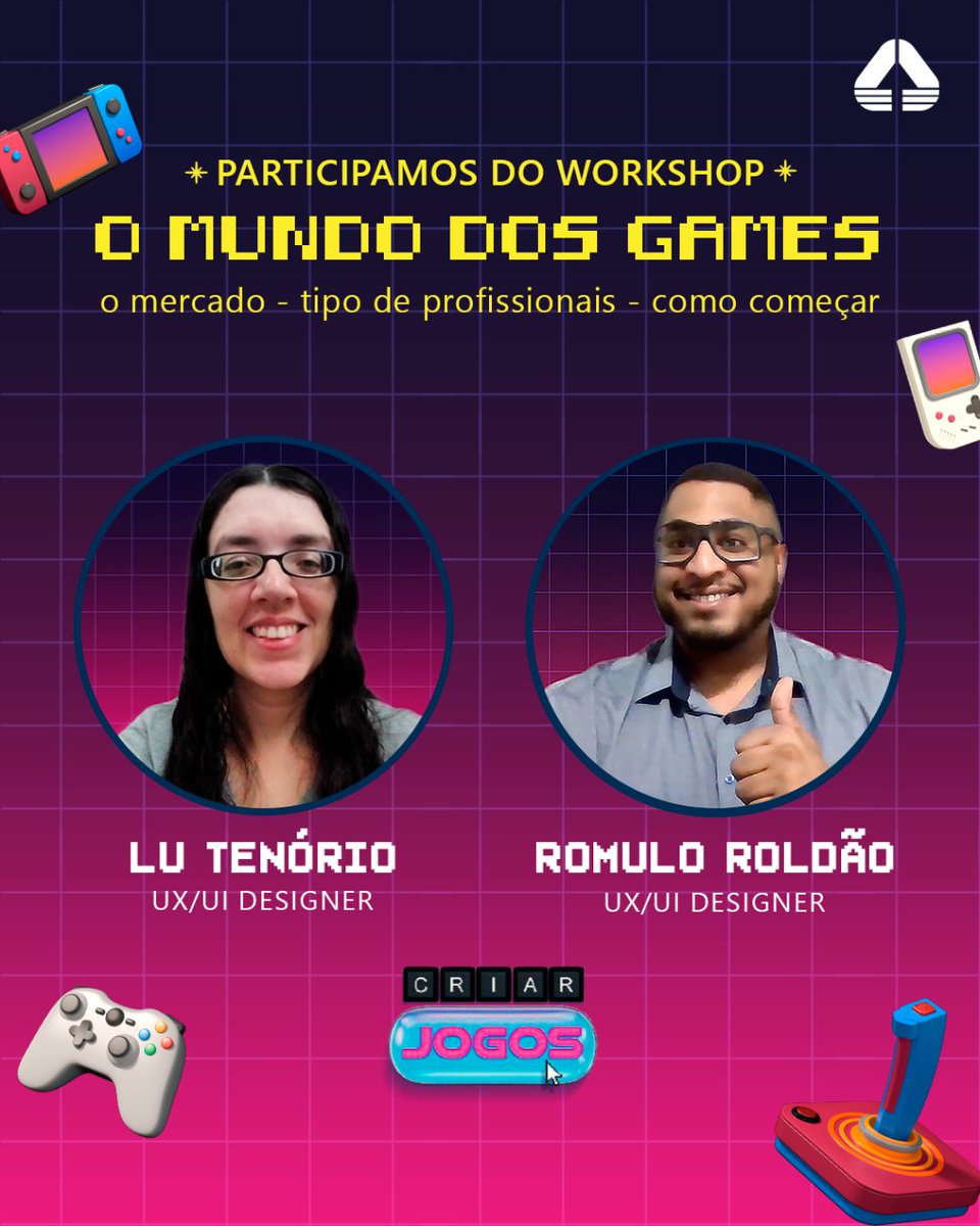 Se liga neste encontro sobre o mundo dos games! 🥰

Em parceria com o Criar Jogos, nossos #Engers foram palestrantes em uma semana cheia de aprendizado e diversão sobre o mundo dos games!

É uma honra levar um pouco do mundo da tecnologia para tantos jovens talentosos!