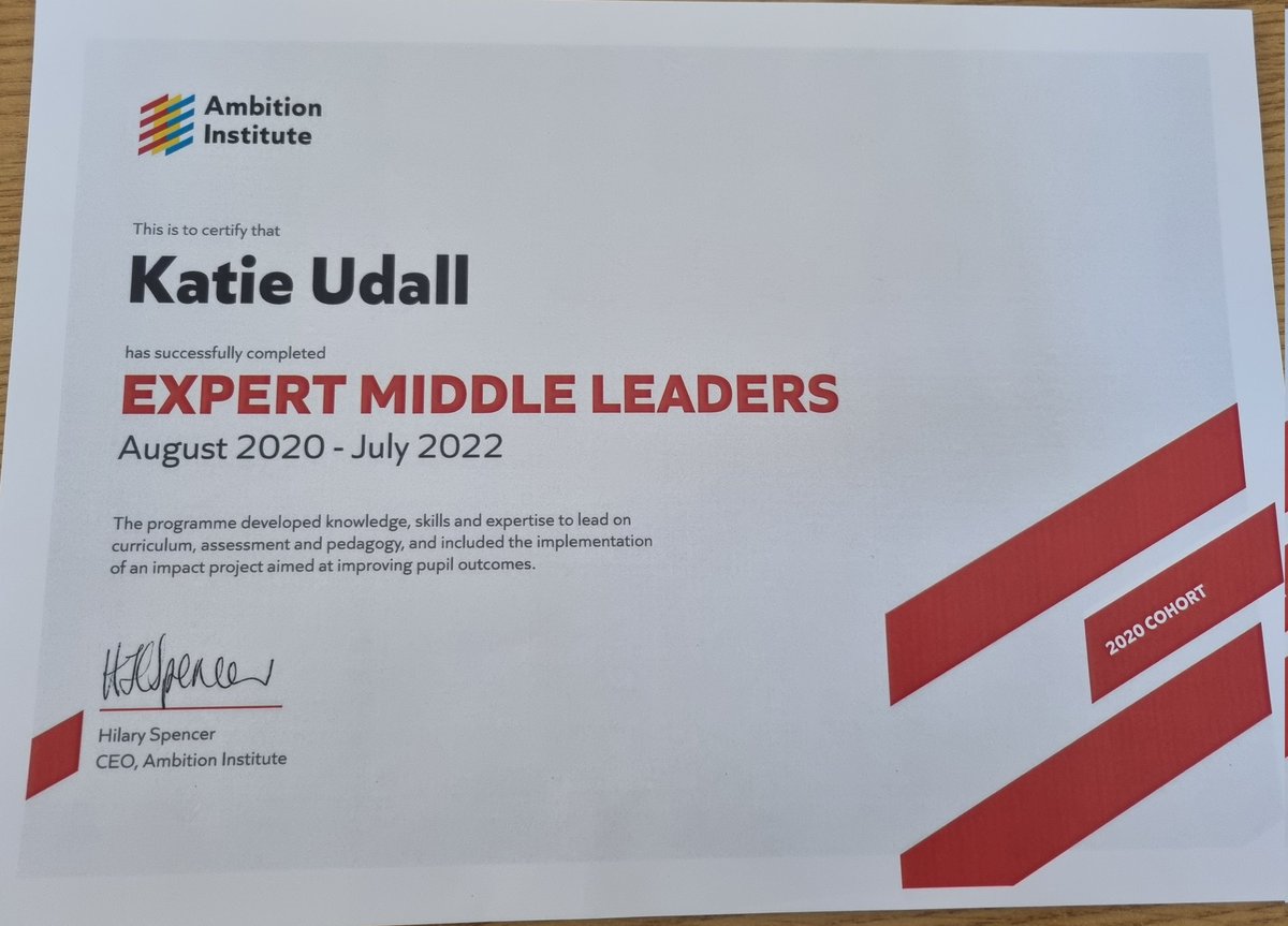 _MrsU_shp's tweet photo. Two years, a global pandemic and countless zoom meetings later - the end has arrived! I'm so proud that I started the journey as a middle leader and ended it as a senior leader. Now onto the next challenge, just not quite yet 😂😴
@Ambition_Inst 
#Expertmiddleleaders https://t.co/TseoM9J7SG