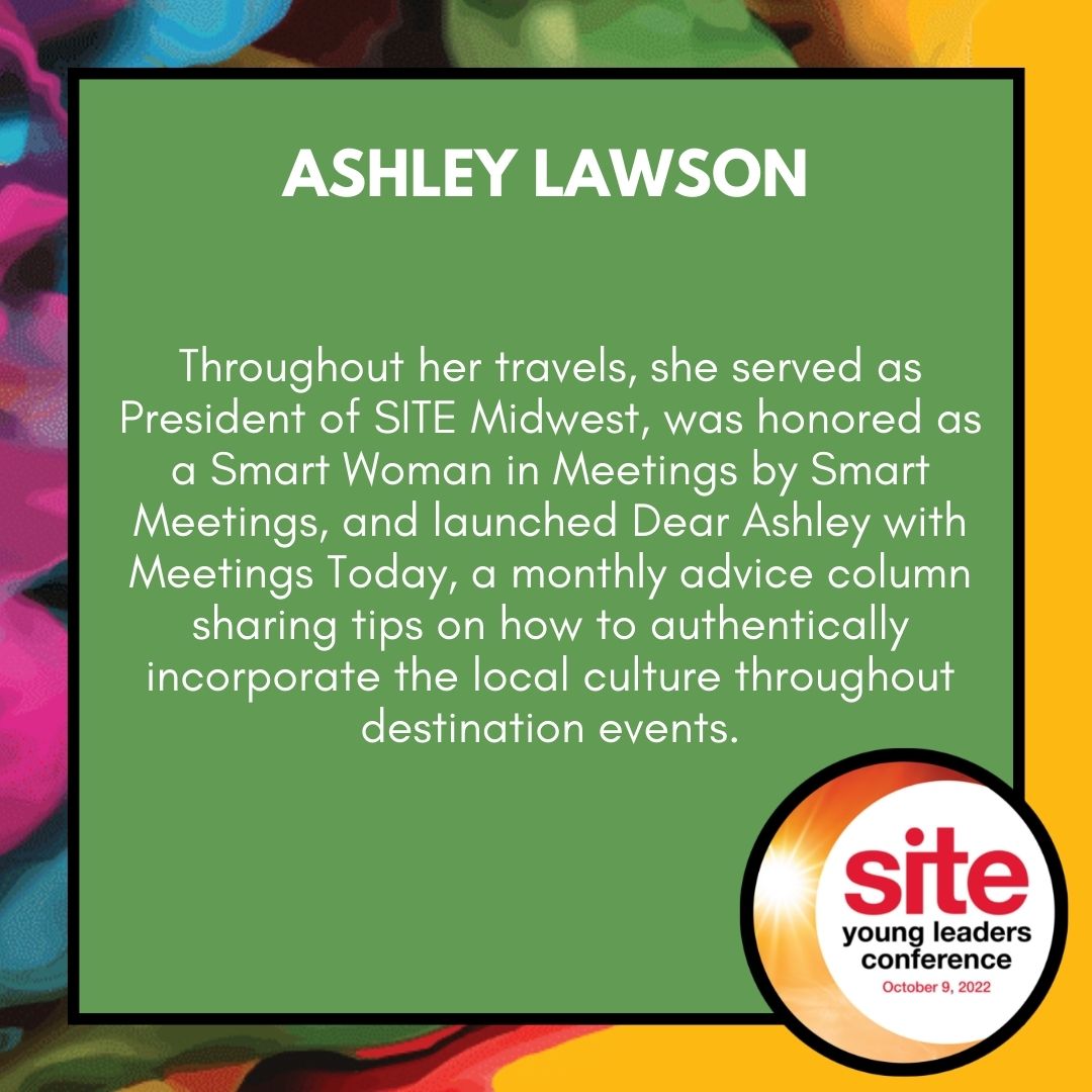 We are excited to share that Ashley Lawson will be one of our keynote speakers at this year’s SITE Young Leaders Conference! 

Join us on October 9th to hear what she has to say! 
.
.
.
.
SITE Young Leaders Conference | Las Vegas | October 9, 2022 #siteyl #siteylc2022 #siteunite