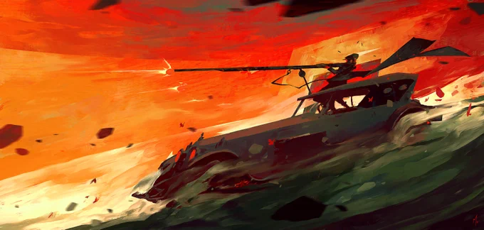 What is your most dynamic painting, #ArtistOnTwitter ?This is one of my strongest contenders. 