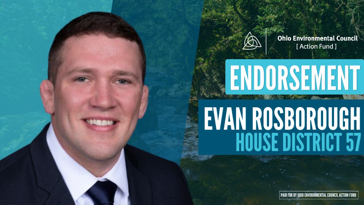 OECActionFund's tweet photo. House District 57: Evan Rosborough

As one of the youngest candidates for the Ohio House, #ClimateCandidate Evan Rosborough understands that we must protect Ohio’s environment to secure our future! The OEC Action Fund is proud to endorse @evan_for_ohio for Ohio House District 57! https://t.co/VolmA23jSE