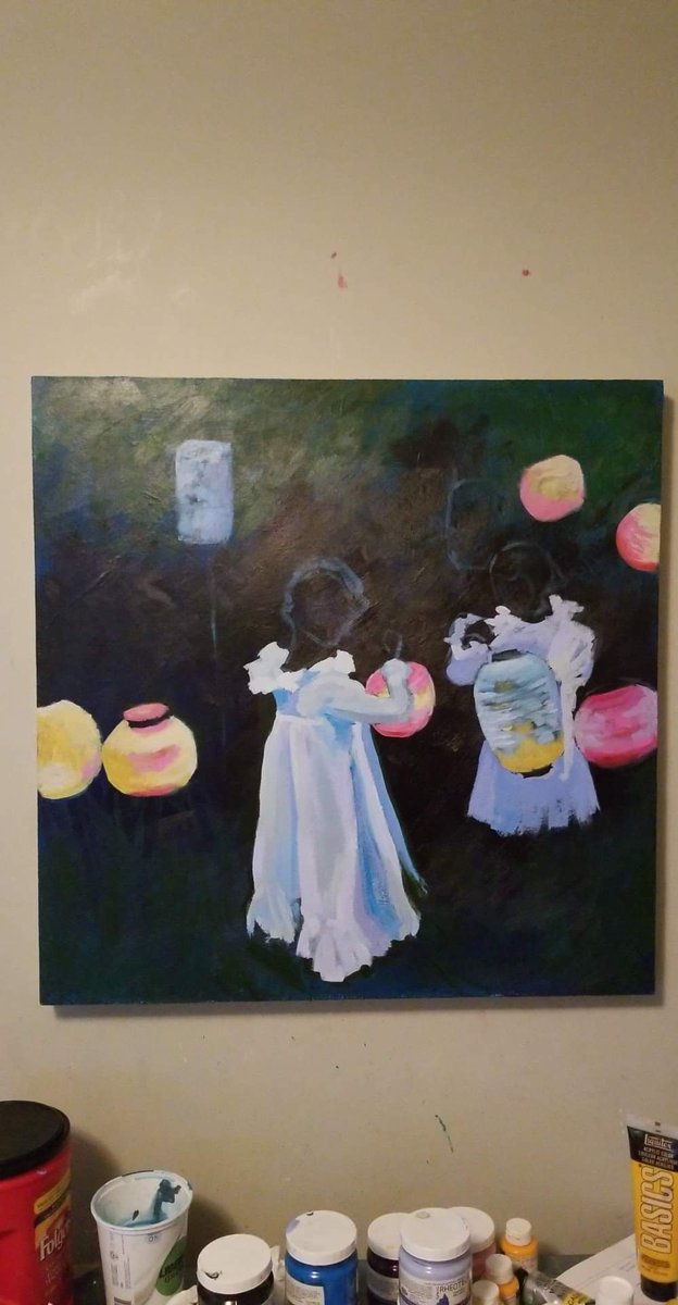 linmcgowan's tweet photo. The talent that is my son. #wip My son is currently painting John Singer Sargent's Carnation, Lily, Lily Rose' He is so bloody talented, I cannot wait until it's done. #Impressionism
#AmericanRenaissance #artistsofToronto #artist #Toronto https://t.co/EsNBzTuuuV