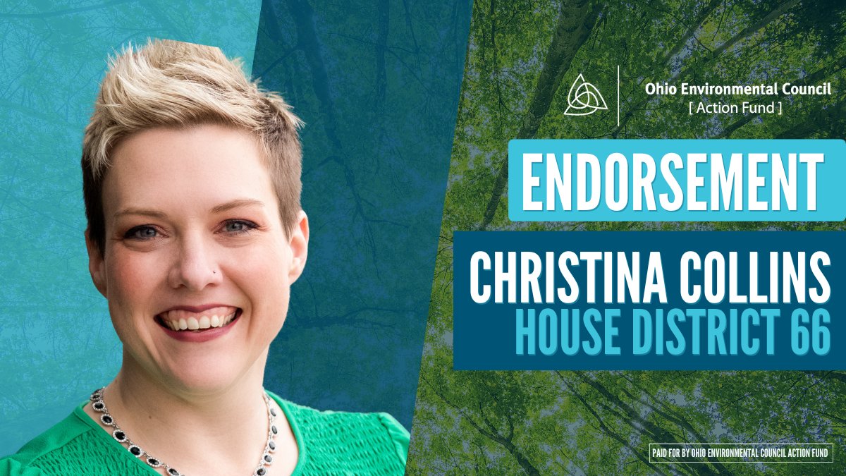 OECActionFund's tweet photo. House District 66: Christina Collins

#ClimateCandidate Christina Collins will work hard for Ohioans in House District 66. The OEC Action Fund is proud to endorse @Doc_CCollins! #OECAF https://t.co/8vVWDoiBAo
