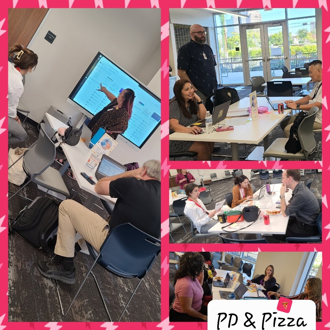 SaraGeorgeTX's tweet photo. Our @SaisdSocial after-school training &amp; planning collab success last night 🎉Thank you teachers for bringing the energy &amp; giving time after your school day ❤️ @SaisdAdvanced @SAISD_EdTech The next #PDandPizza 🍕is Oct 27! #WhateverItTakes @SAISD_CI @DrJaimeAquino @PattiSalzmann https://t.co/mPf1OYnkuF