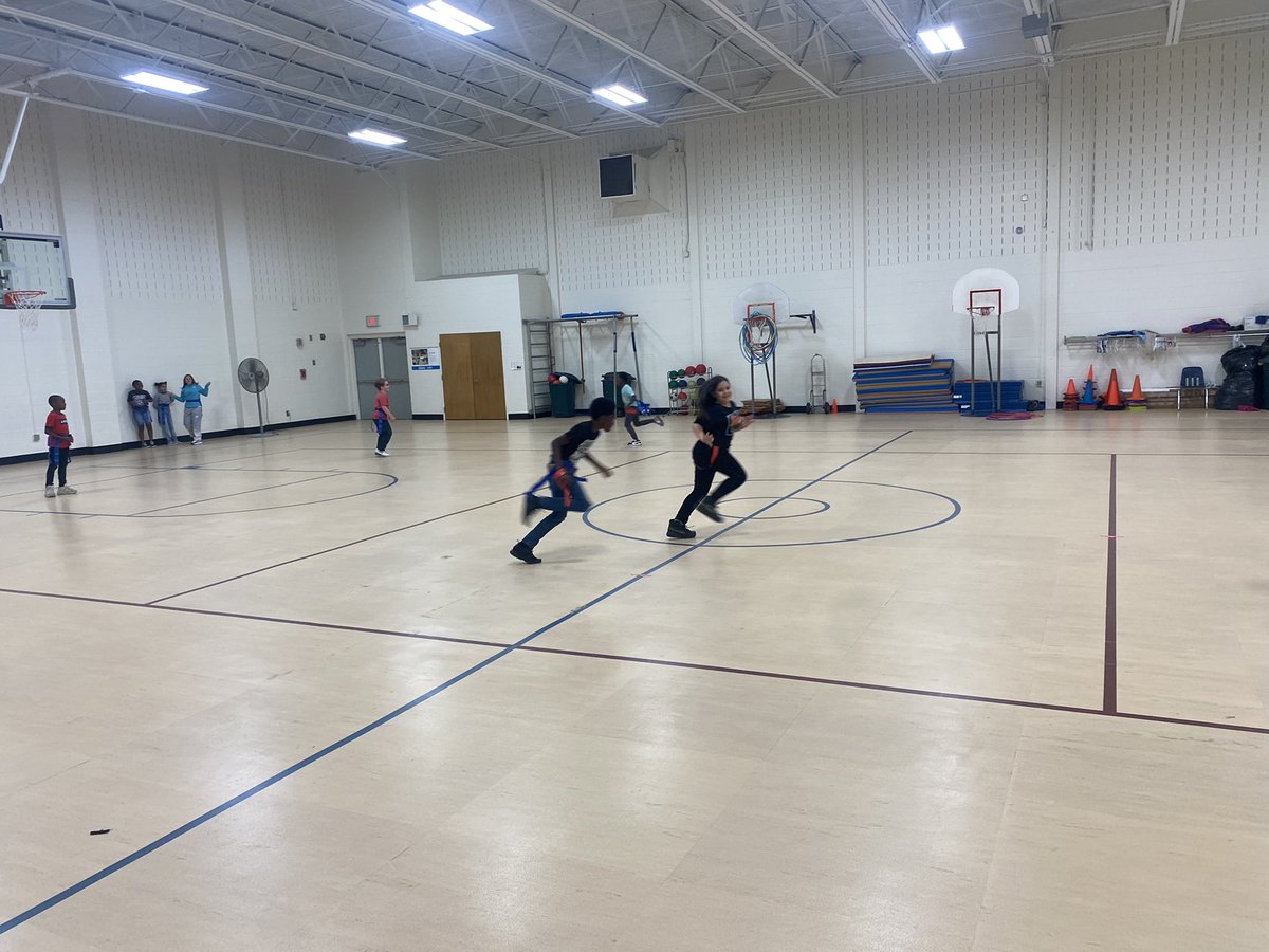 CoachWhiteheadR's tweet photo. Participating in some noodle tag with Pre-K this morning, and capture the flag with 3rd grade on yesterday. I think it’s safe to say that they had fun. @HES_HCS @HenryCountyBOE https://t.co/z0qmVJM4fD