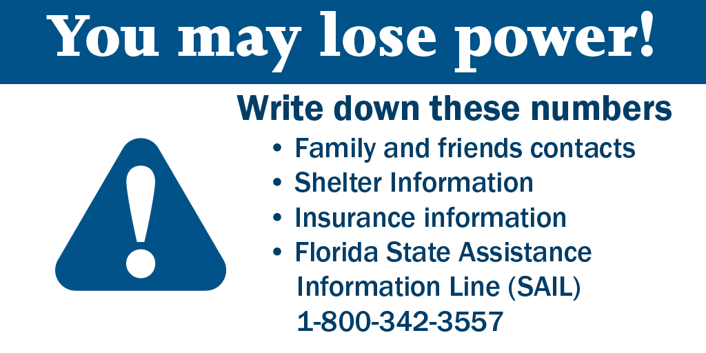 fema's tweet image. Florida Residents: Important last minute reminders in case you lose power from #HurricaneIan. ⬇️ ⬇️ ⬇️