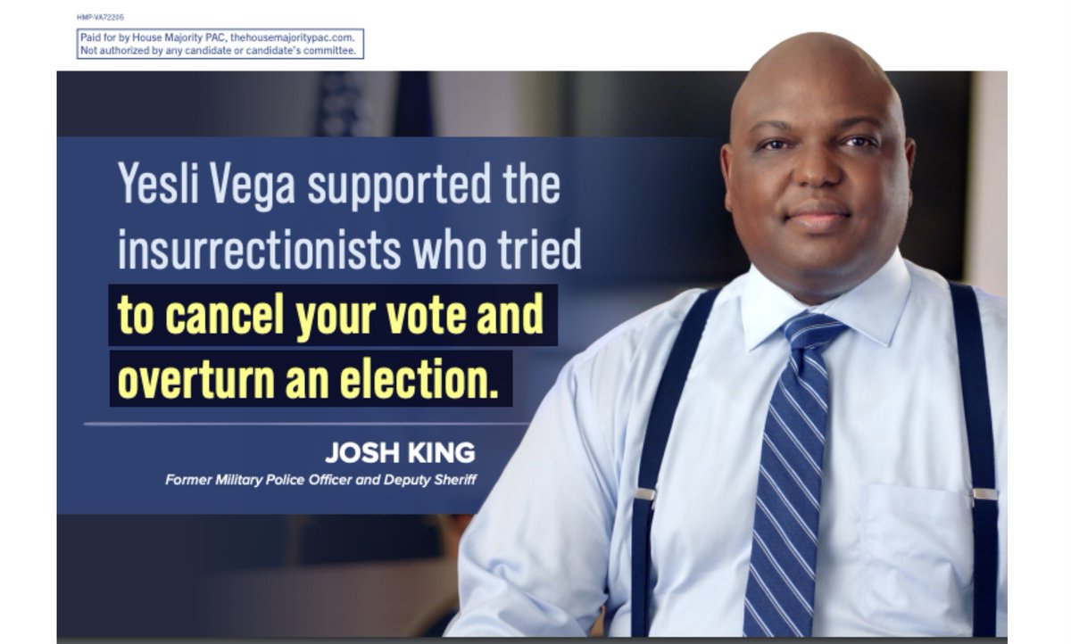90For90's tweet photo. Smart move by @HouseMajPAC, supporting their Democratic congressional majority by featuring someone whose family has served Prince William County &amp; the Commonwealth of Virginia so well, for so long; 
Prince William County’s next Sheriff, @joshkingPWC.
https://t.co/uukBm38e7Q https://t.co/0yUP6e8Cc4