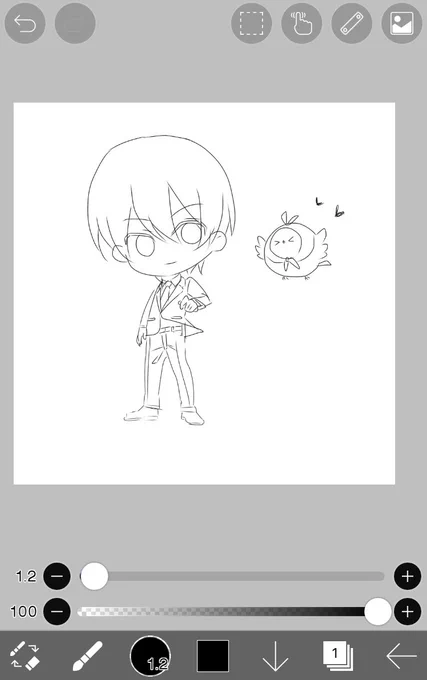 パソコン電源落としちゃったからアイビス指描き練習 