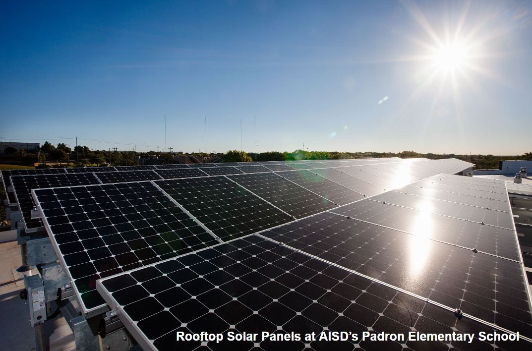 Did you know that the @EPA named @AustinISD top 2 in the nation among K-12 for #greenpower purchased? ☀️Learn how AISD uses #solarpanels on @KXAN_News: bit.ly/3SH1DkQ ⚡️Track your school's energy use & #solarproduction on our Utilities Dashboard: bit.ly/3E0OMG4