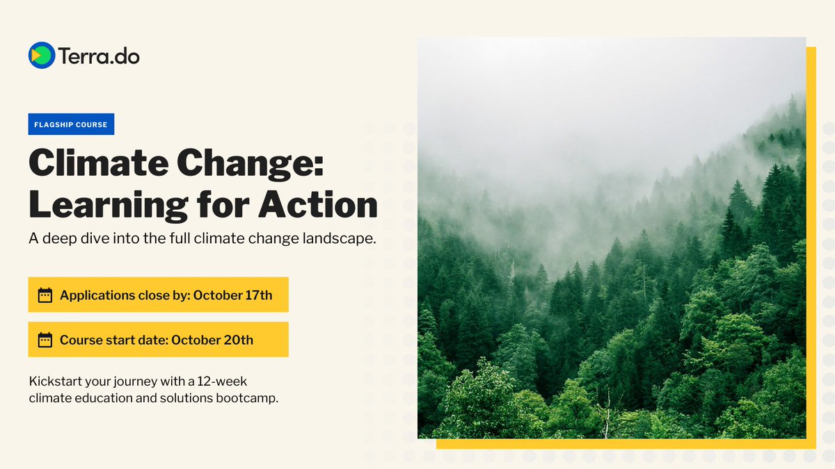 terradotdo's tweet image. The planet needs more #climatereporters and #climatestorytellers.

That's why we are now offering 5 full scholarships for journalists to attend our flagship #climatelearning program.

More info: terra.do/journalist ✍️🎥🗞️