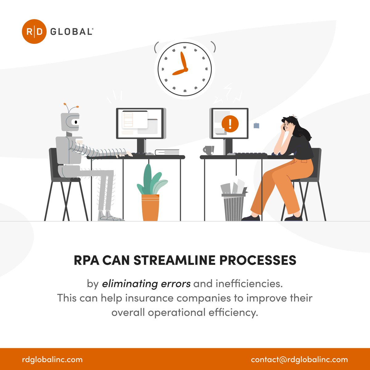 One process that RPA can streamline is the claims process. By automating data entry and validation, RPA can help to reduce the time it takes to process claims. This can lead to faster payouts for policyholders and improved customer satisfaction.
#rpa #claimsprocessing #rdglobal