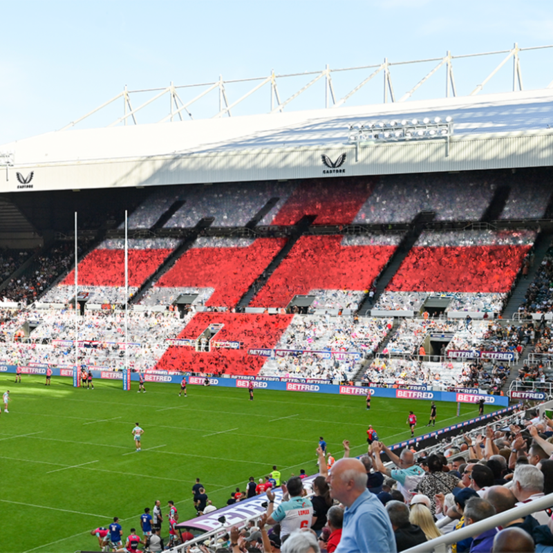 rugbyleaguewcup's tweet photo. RLWC2021 🤝 Wor Flags 

RLWC2021 have joined forces with legendary Newcastle United fan group, Wor Flags, to produce a spectacular fan experience at St. James' Park for the tournament curtain raiser on October 15th.

Find out more ⤵️

#RLWC2021 | @WorFlags | @NUFC