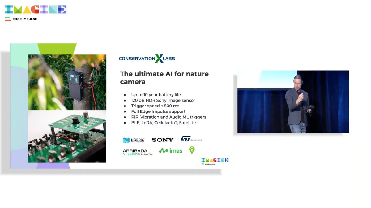 Conservation X Labs (@conservationx) on Twitter photo "Nature conservation is one of the biggest drivers of AI."
<a href="/EdgeImpulse/">Edge Impulse</a> just announced a new product in collaboration with Conservation X Labs: an AI-powered camera for conservation & field research! #2022Imagine "Nature conservation is one of the biggest drivers of AI."
<a href="/EdgeImpulse/">Edge Impulse</a> just announced a new product in collaboration with Conservation X Labs: an AI-powered camera for conservation & field research! #2022Imagine