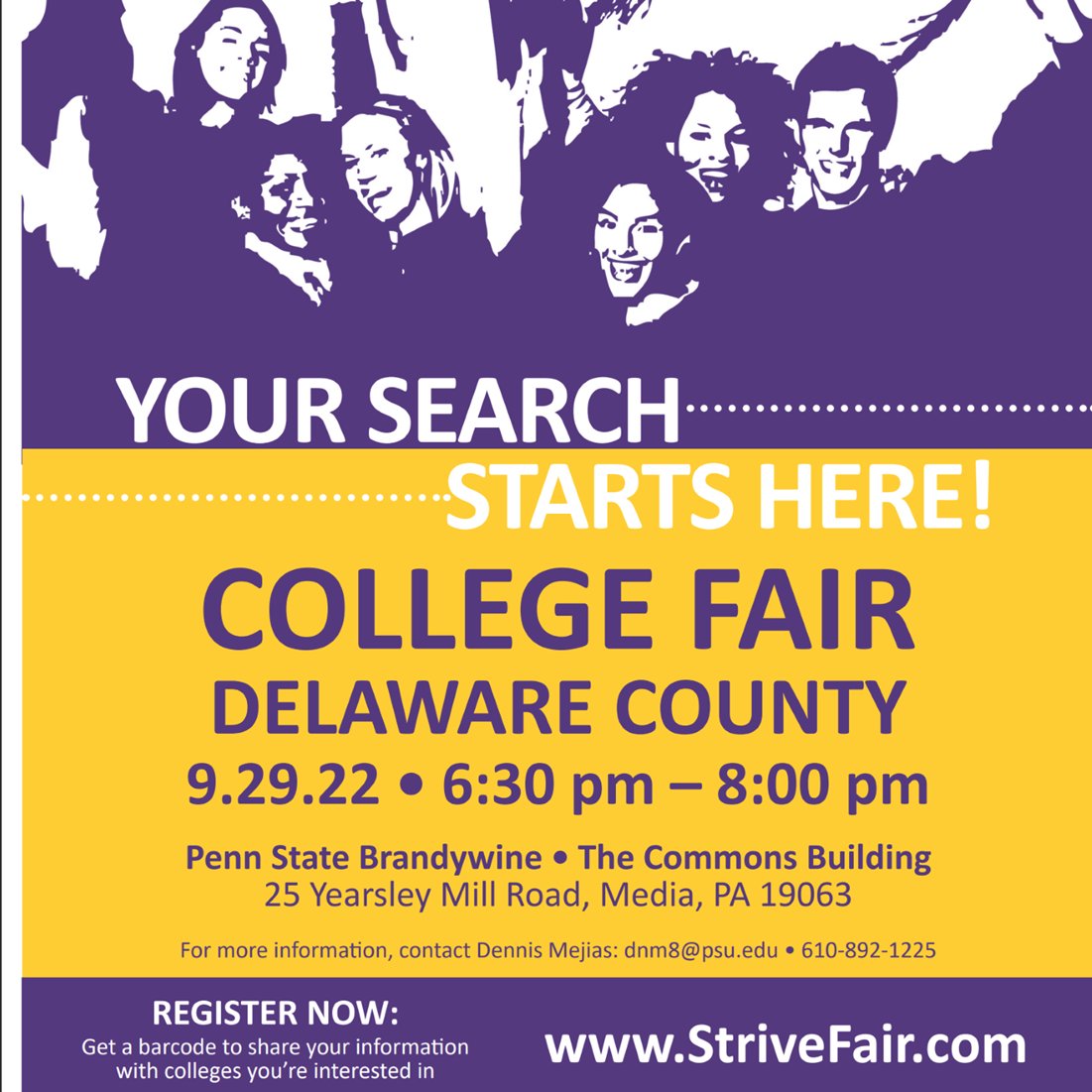 We are one day away from the Delaware County College Fair!