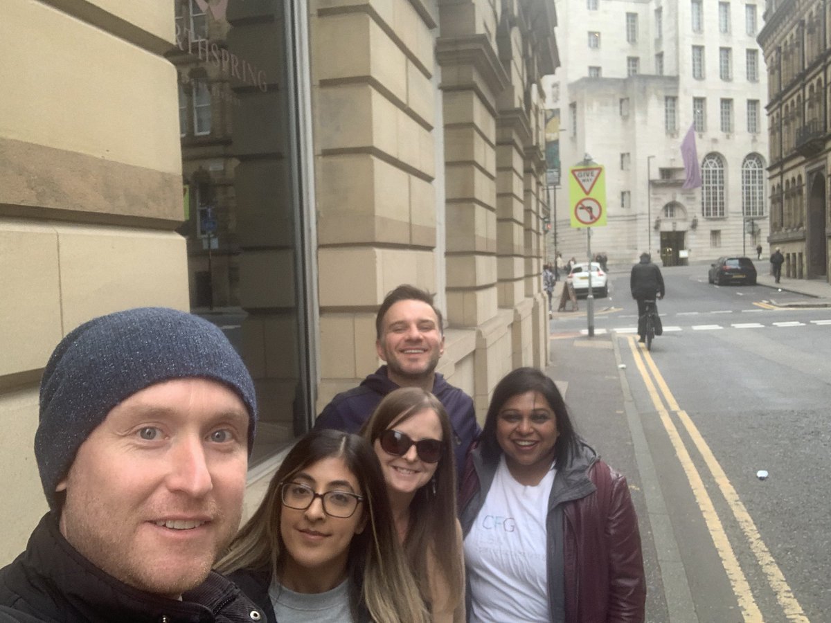 We’re on our way! Go #TeamCFG! Enjoying the sights along the way of #ManchesterLegalWalk22