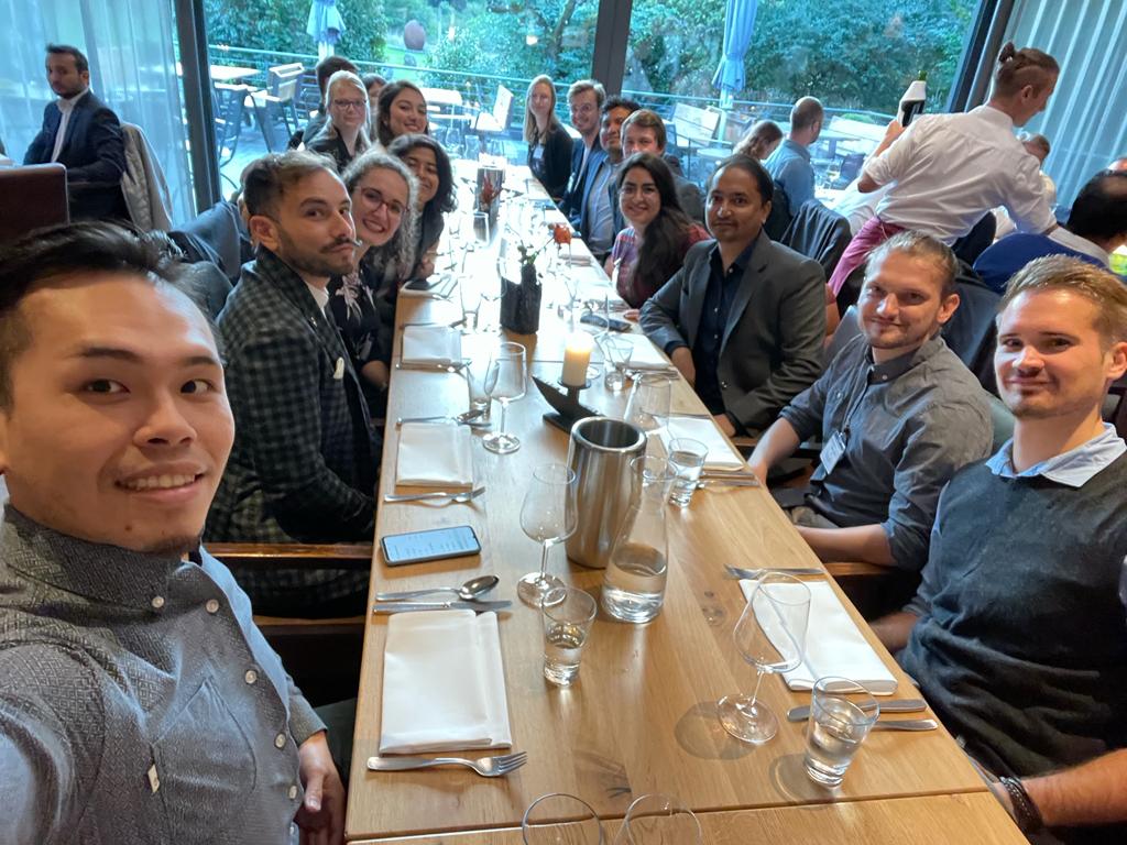 AKMeyer_Goe's tweet photo. #day3 of the Wöhler Tagung and we're wrapping up the conference w/ a dinner 🙌🏻 @siewert_lab x @TheWolf_Group &amp; @GHierlmeier

We had an amazing time 🥳 https://t.co/GIE9C1DPnL