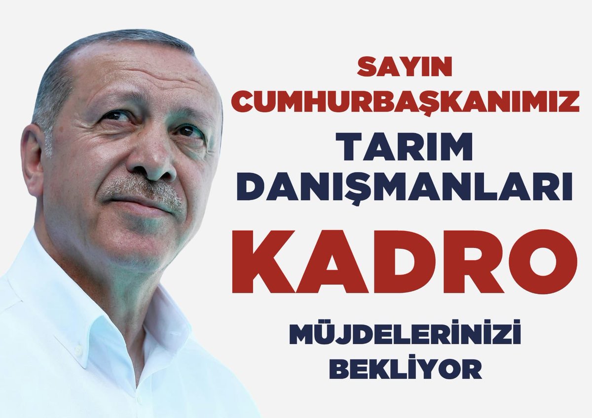 #tarimdanismanlarikadroistiyor
@RTErdoğan
⁦<a href="/VahitKirisci/">Prof.Dr.Vahit Kirişci</a>⁩