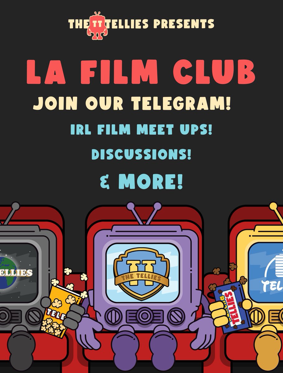thetelliesTV's tweet image. At our heart, The Tellies is a film club for web3🎥 🎞 ❤️
 
This month, we’re introducing The Tellies #LAFilmClub! An IRL film club where we meet up at the movies to watch one of the most highly anticipated films to come out each month.