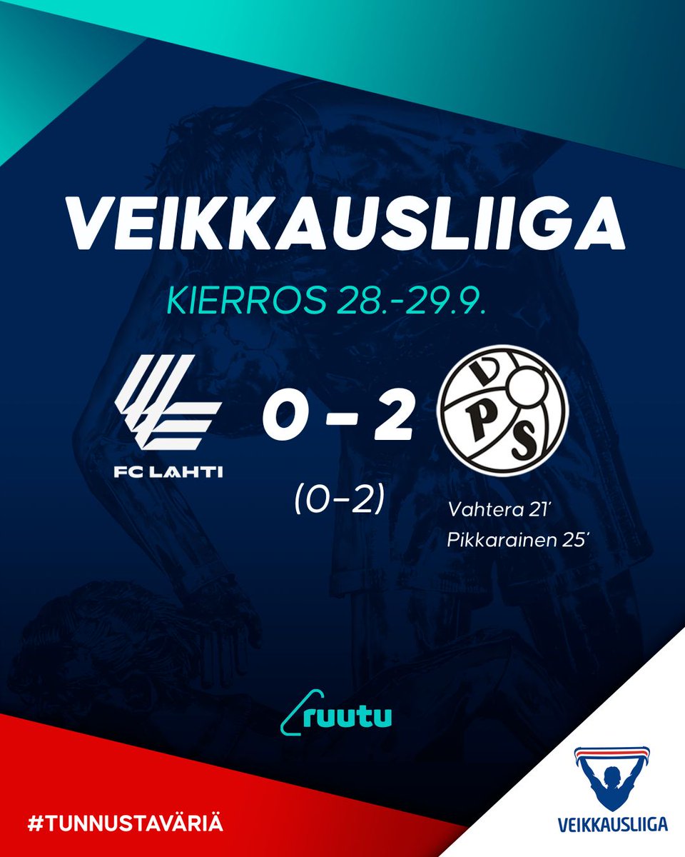 Veikkausliiga's tweet photo. Avausjakson maalit riittävät Vepsulle. Voitolla sarjanousija VPS varmistaa myös sarjapaikan Veikkausliigakaudelle 2023!

#veikkausliiga #tunnustaväriä 
#LAHVPS https://t.co/E6buC1aGee