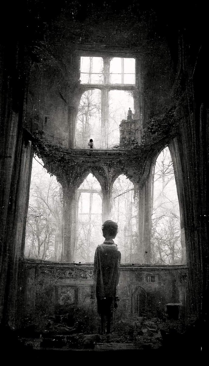 aranarruti's tweet photo. Nobody's home
#ai #aiart #midjourney #midjourneyAi #hauntedhouse #boy #windows #monochrome #blackandwhite https://t.co/UcYeBVZvoA
