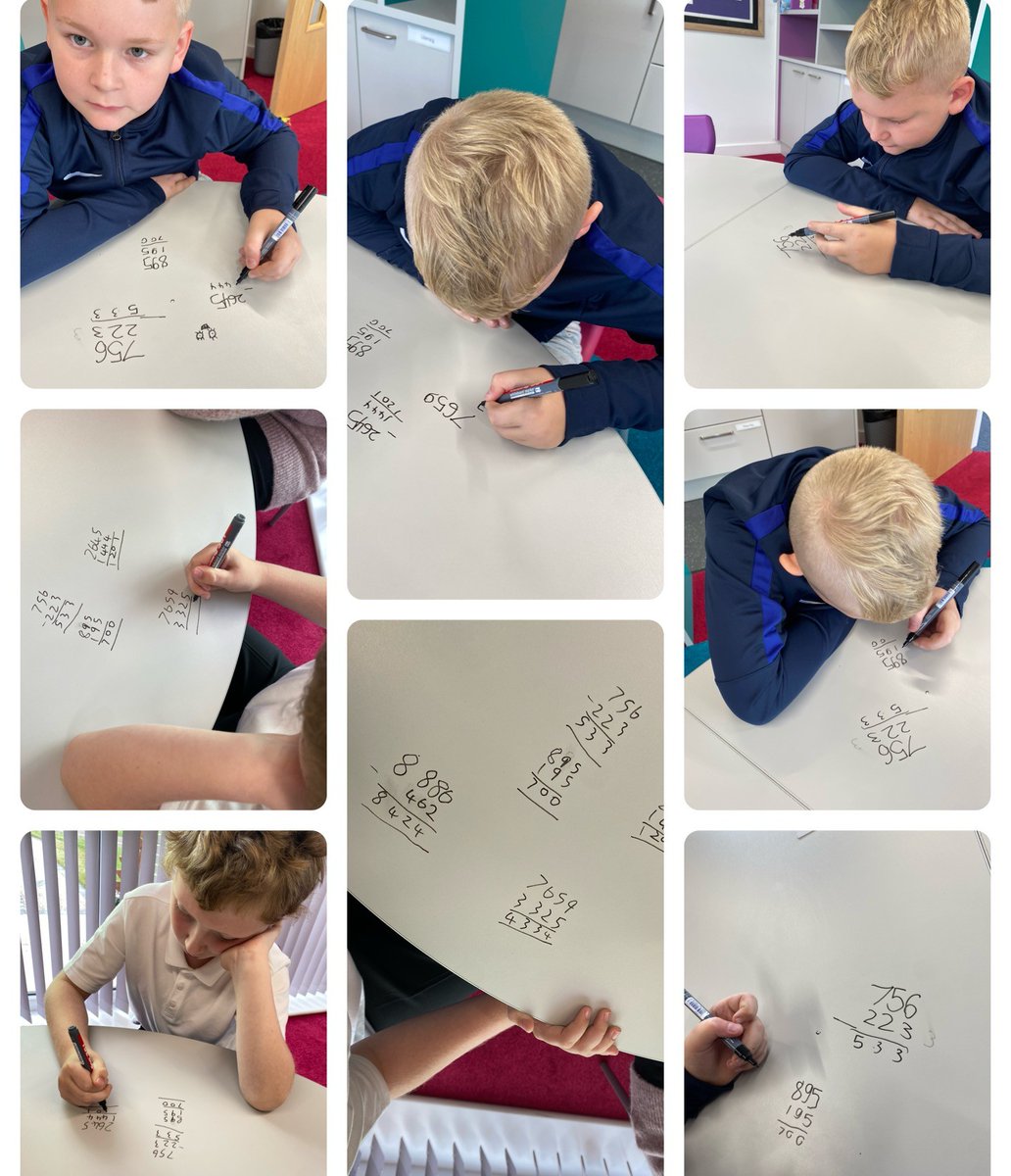 theLEAFcentre's tweet photo. Numeracy in the Leaf this week with column subtraction #numeracy #columnsubtraction https://t.co/9At8DueYdh