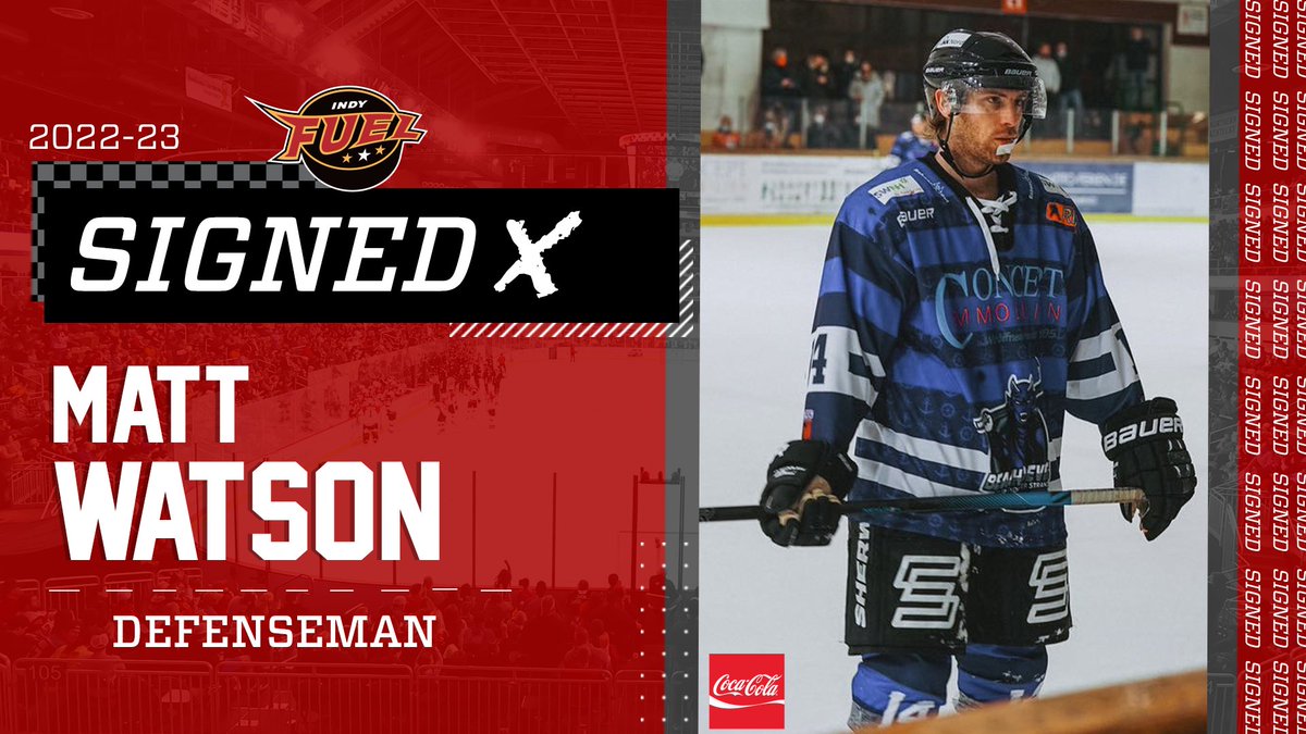 IndyFuel's tweet photo. ⛽️ NEWS 📰: The Indy Fuel have signed defenseman Matt Watson 👊🔥

Welcome to Indy, Matt! 👋

READ MORE: https://t.co/HseWd9OSio https://t.co/tu1LSVKlRp
