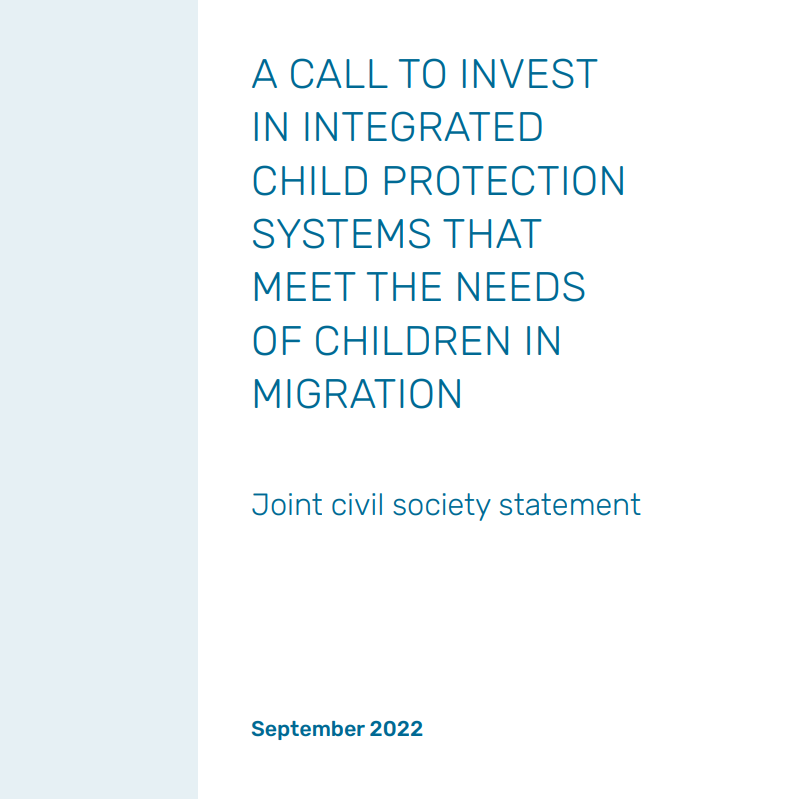 MissingChildEU's tweet photo. #JointStatement
We call on the 🇪🇺 to invest in integrated child protection systems that meet the needs of all #ChildrenInMigration, regardless of the status they have or where they come from, and we hope for a fruitful exchange at today’s #EUchildforum.
👉 https://t.co/wEZf5m56Lb https://t.co/d9AVTnkf0B