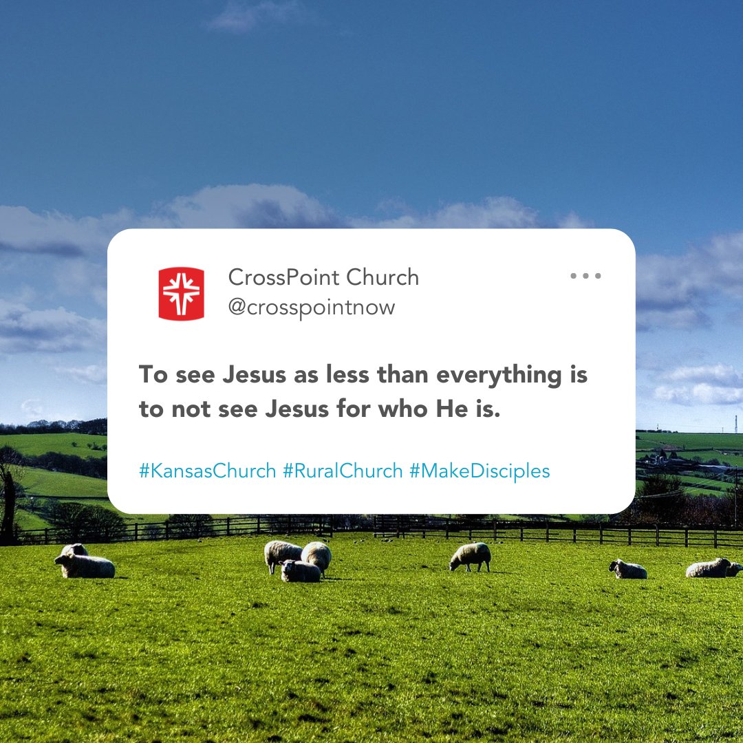 CrossPointNow's tweet photo. Jesus is everything. If you don't see Him that way, then you don't see Him for who He is.
.
.
.
.
.
.
#crosspointnow #crosspoint #greatbendks #haysks #hutchks #hutchinson #hutchinsonks #liberalks #lindsborgks #salinaks https://t.co/bl2Z8m1moI
