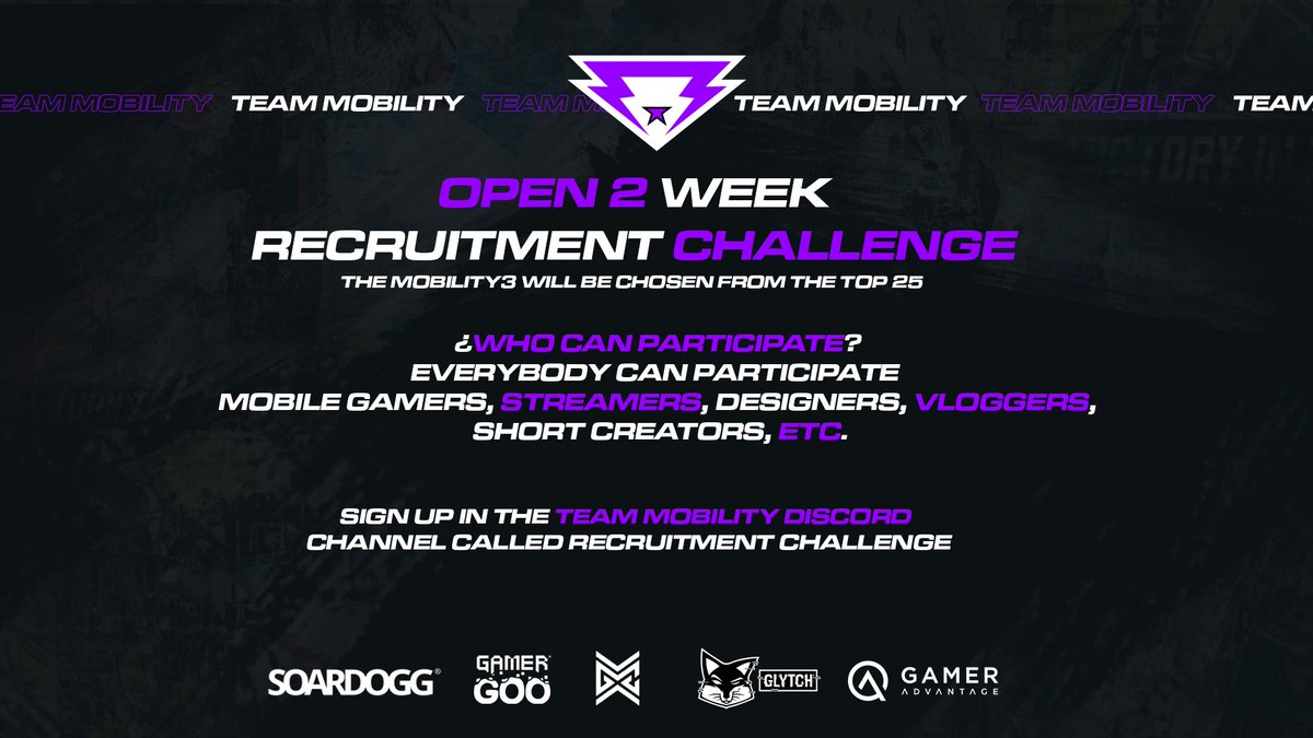 ItZTMGG's tweet photo. The #MobilityFAM #Mobility3 Recruitment Challenge is NOW OPEN!
https://t.co/Mqucqd2ig4
WILL YOU BE THE TOP 25? https://t.co/kbHae4WuSk