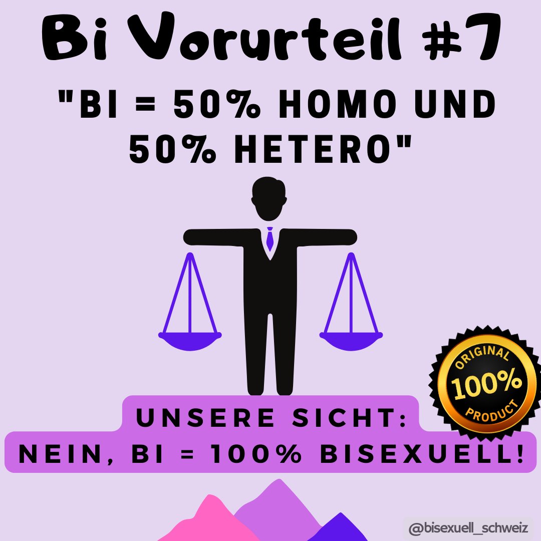 Diese Rechnung geht nicht auf! Bi ist nicht gleich 50% Homo- und 50% Heterosexuell. #bivorurteile #bisexuell #bisexuellschweiz